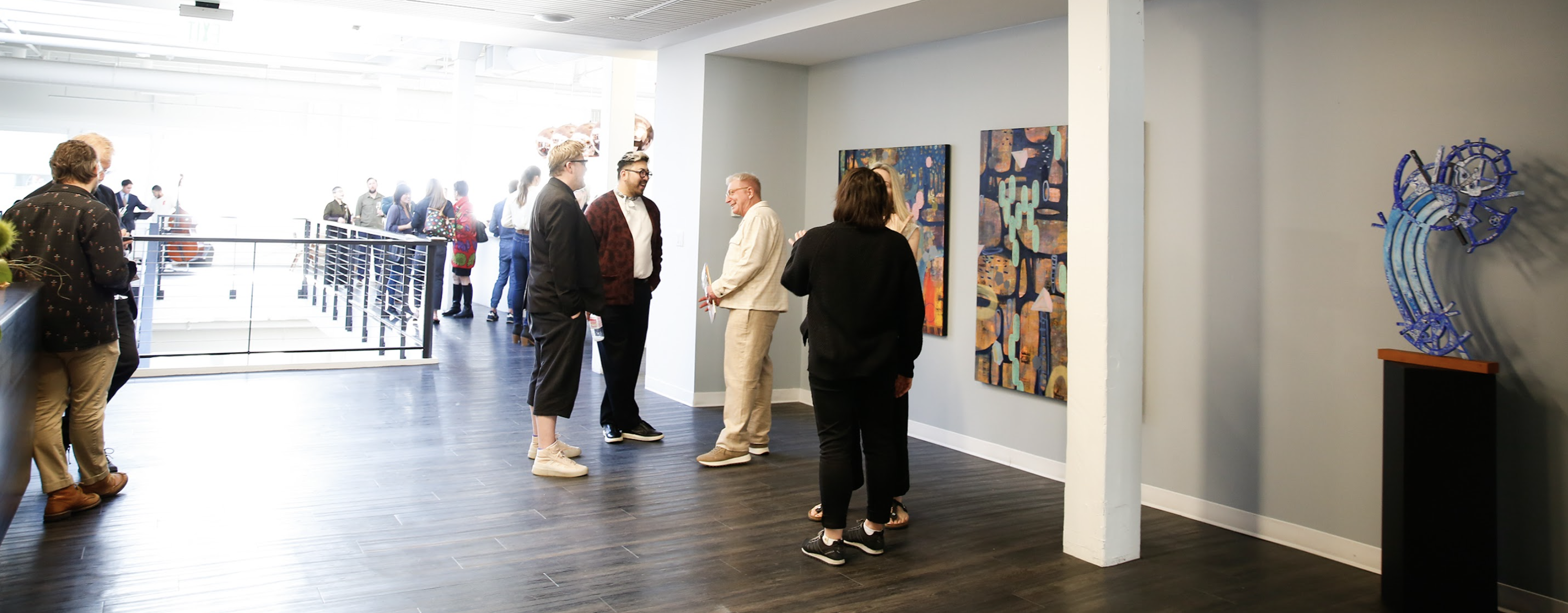 Art viewing during ArtLove Salon event